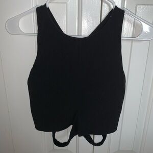 Athleta Black Crop Workout Top